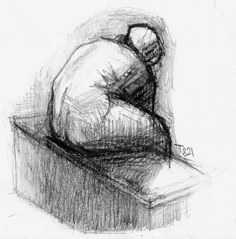 Schets van diepe contemplatie door Tore Bahnson