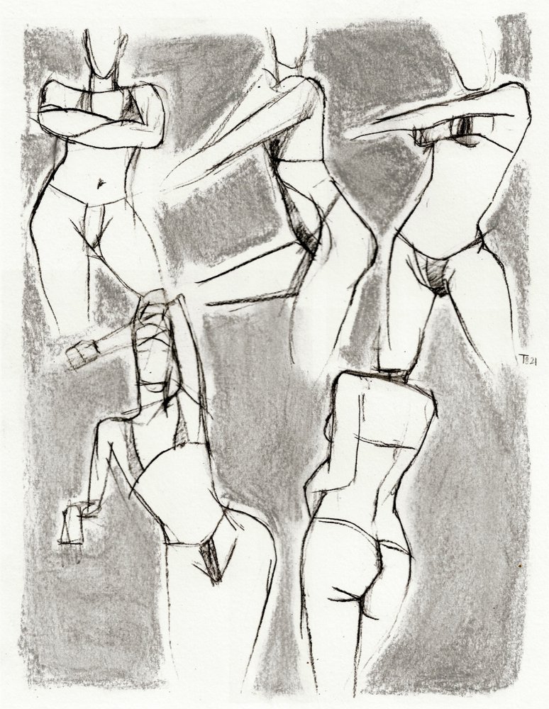 Dynamische figuurstudies door Tore Bahnson