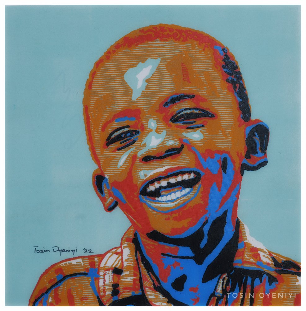 Happy Boy Pop Art door Tosin Oyeniyi