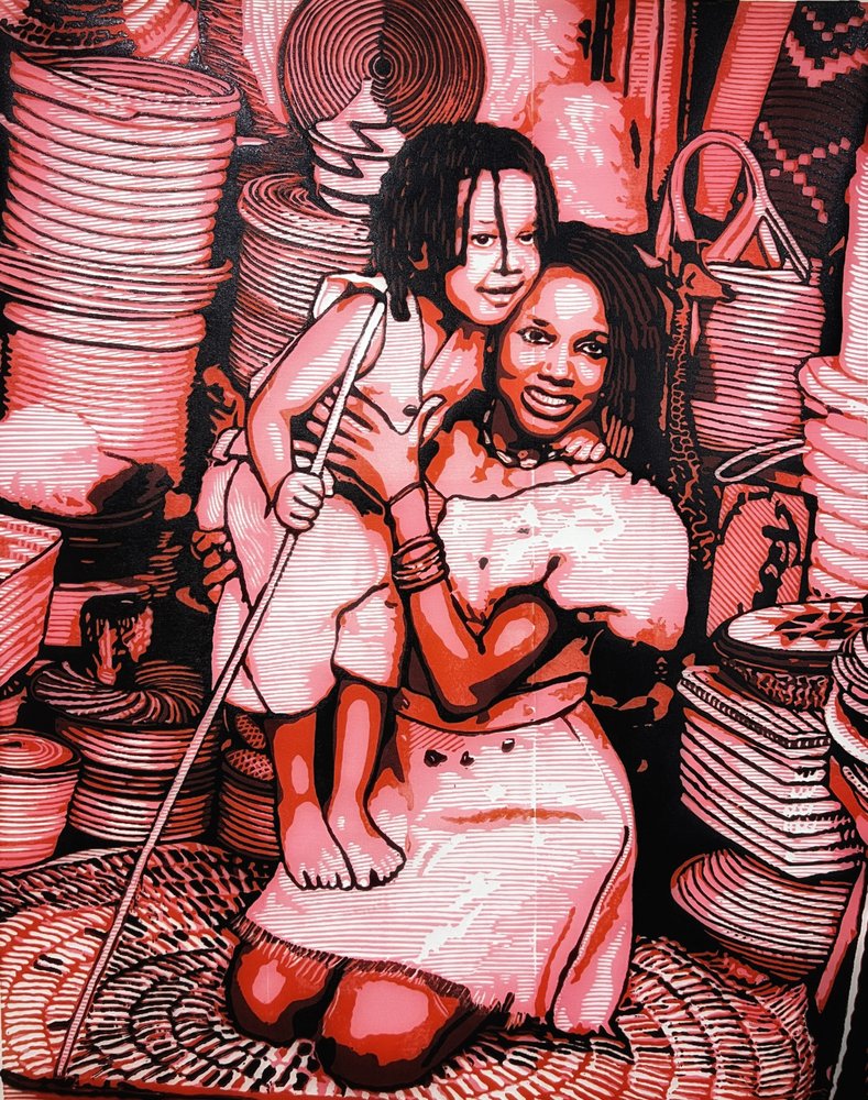 Vrolijke Afrikaanse familie door Tosin Oyeniyi
