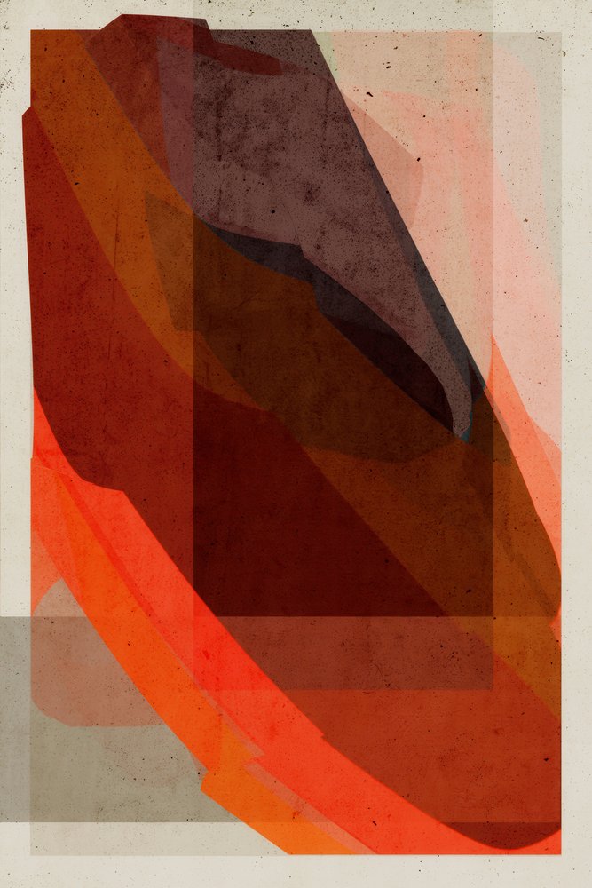 Gelaagde geometrische abstracte kunst door Treechild