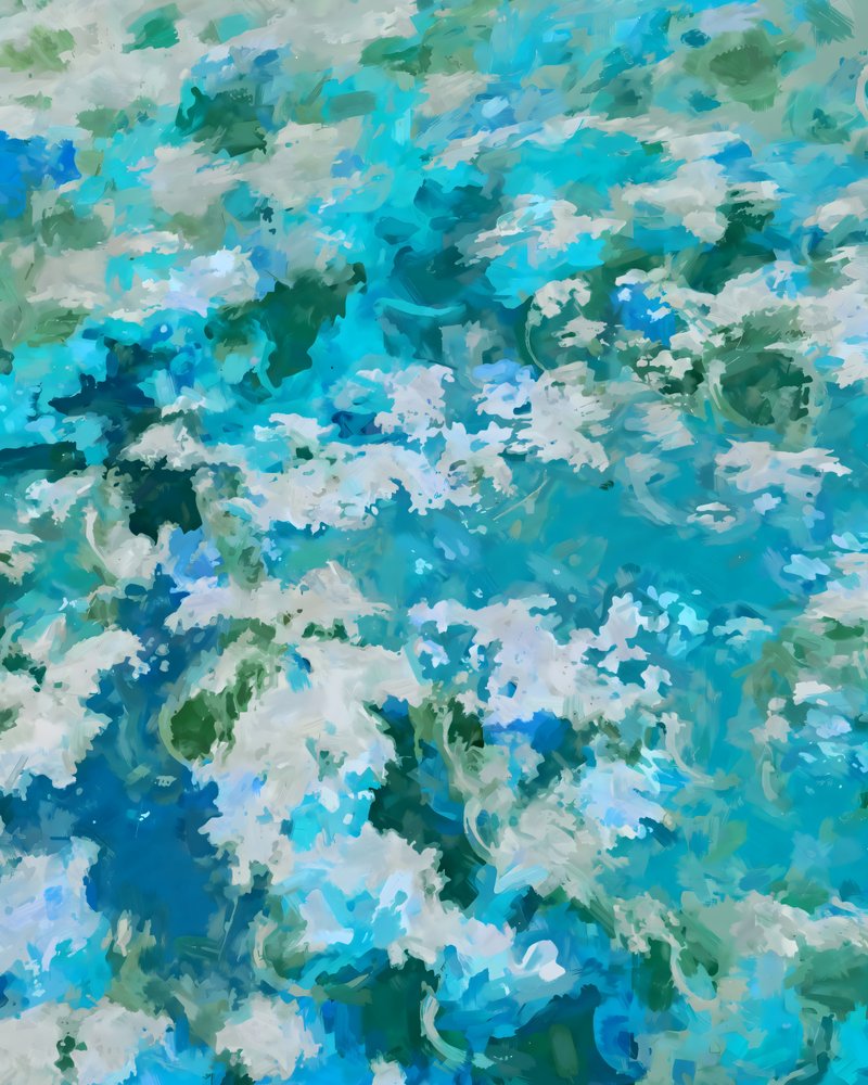 Aqua Marine Abstract door Uma Gokhale