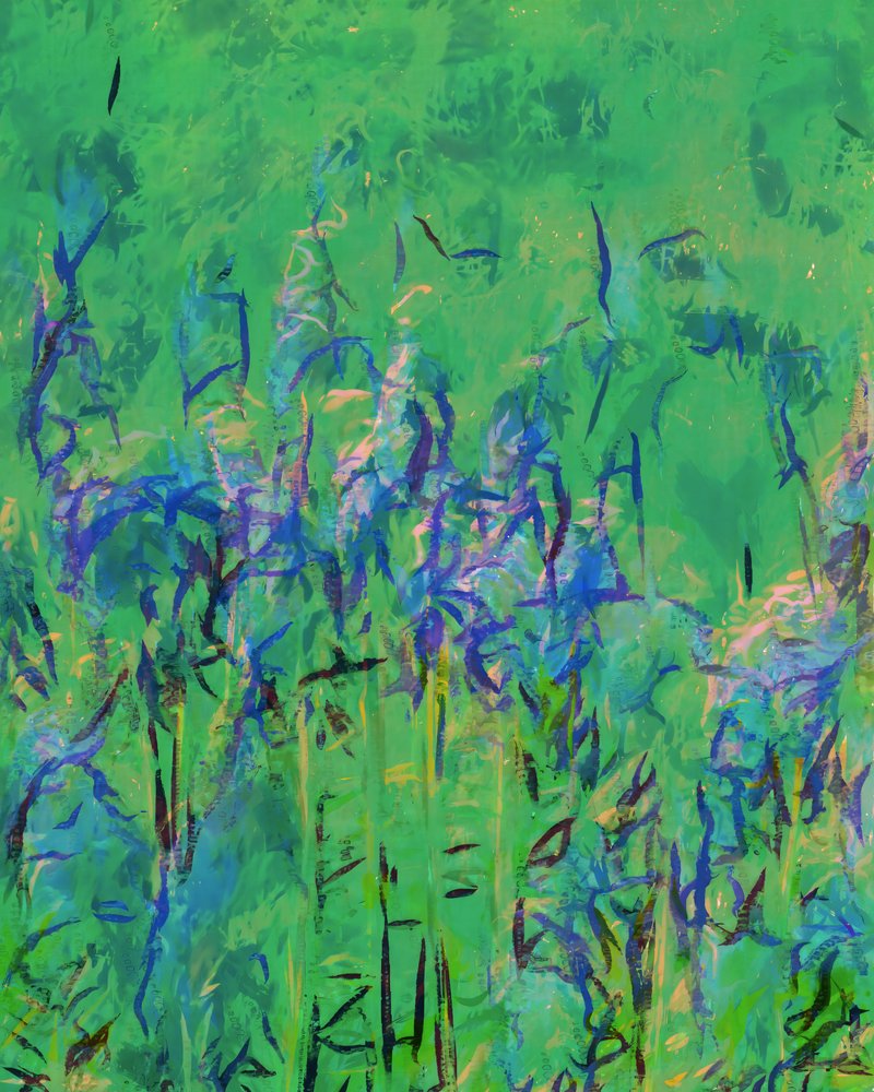 Weelderige groene abstractie door Uma Gokhale
