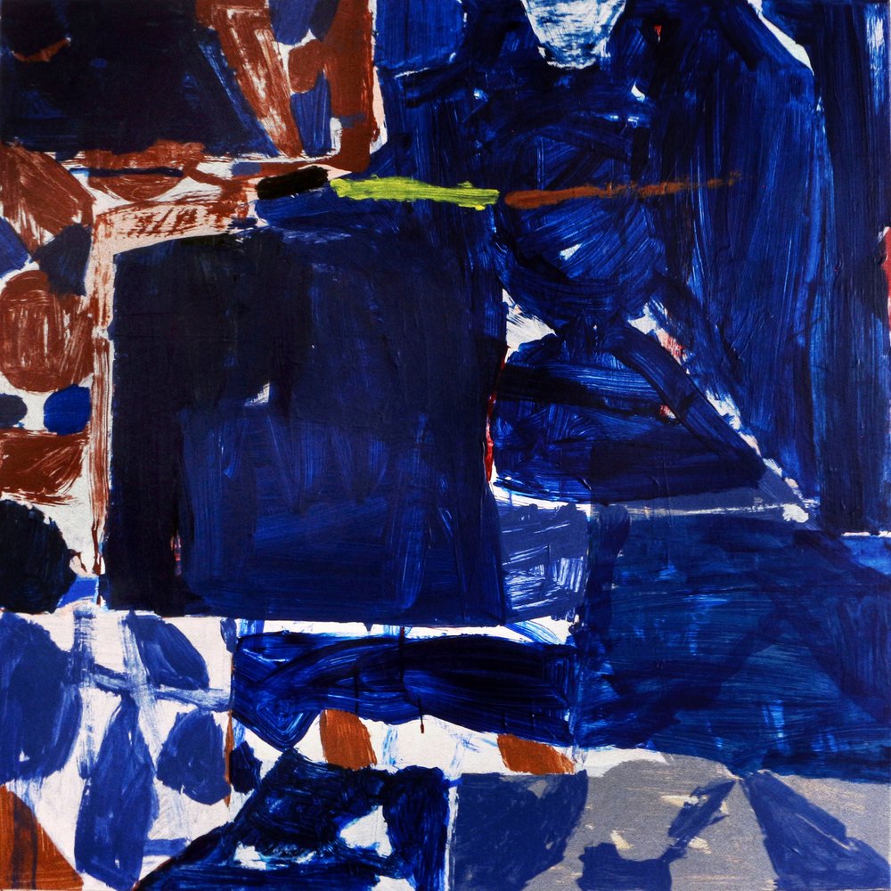 Diepblauwe abstractie door Vered Gersztenkorn