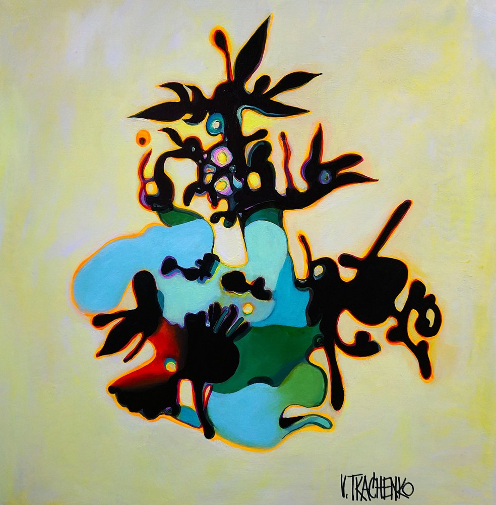 Vloeiend, organisch, abstract door Victor Tkachenko