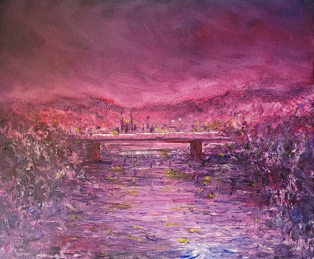 Weerspiegelingen van de roze stad door Wayne Sleeth