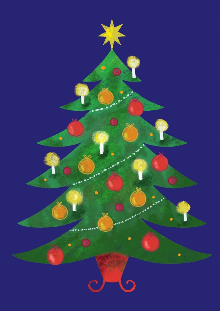 Feestelijke kerstboom door Yvonne Gustafsson