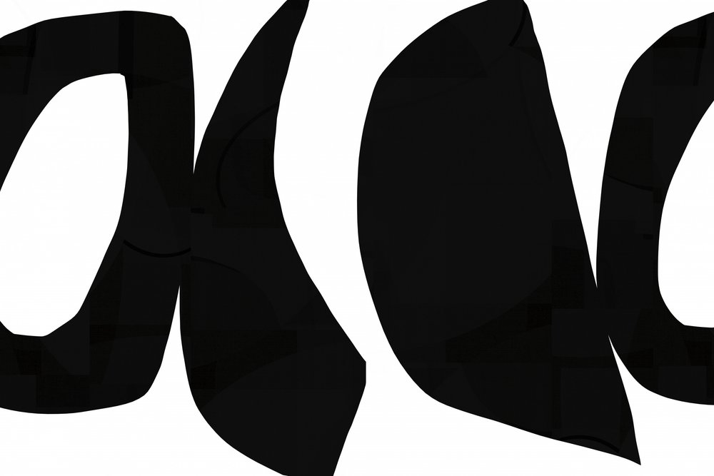 Abstracte zwarte krommen door cartissi