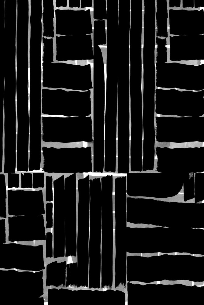 Abstract zwart rasterpatroon door cartissi