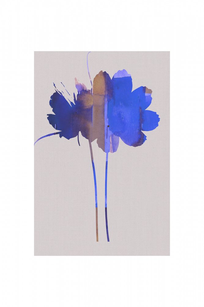 Abstracte blauwe bloemen door cartissi
