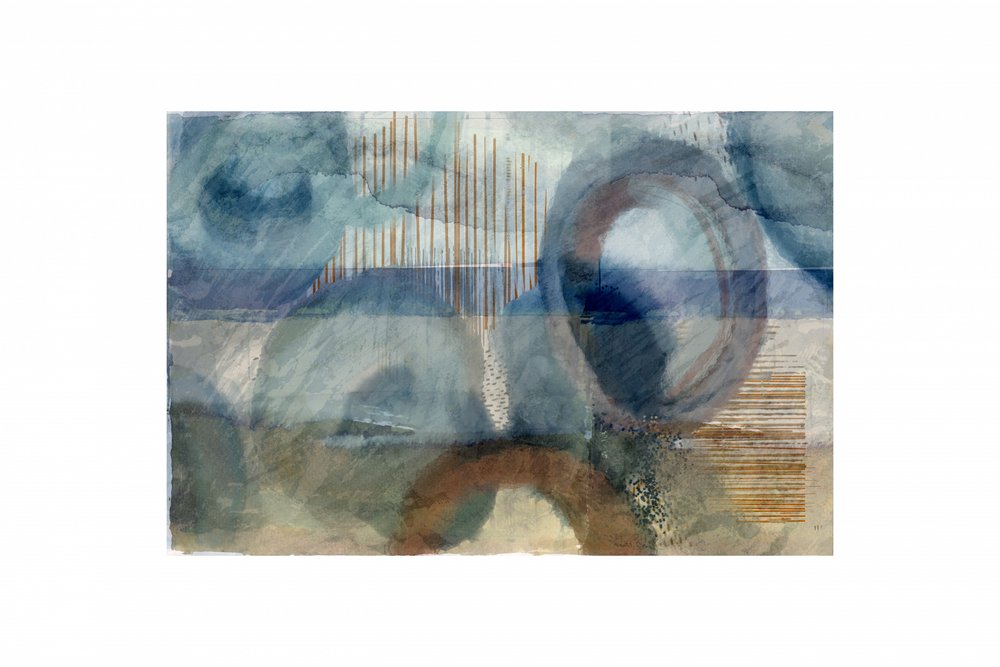 Abstracte blauwe cirkels door cartissi