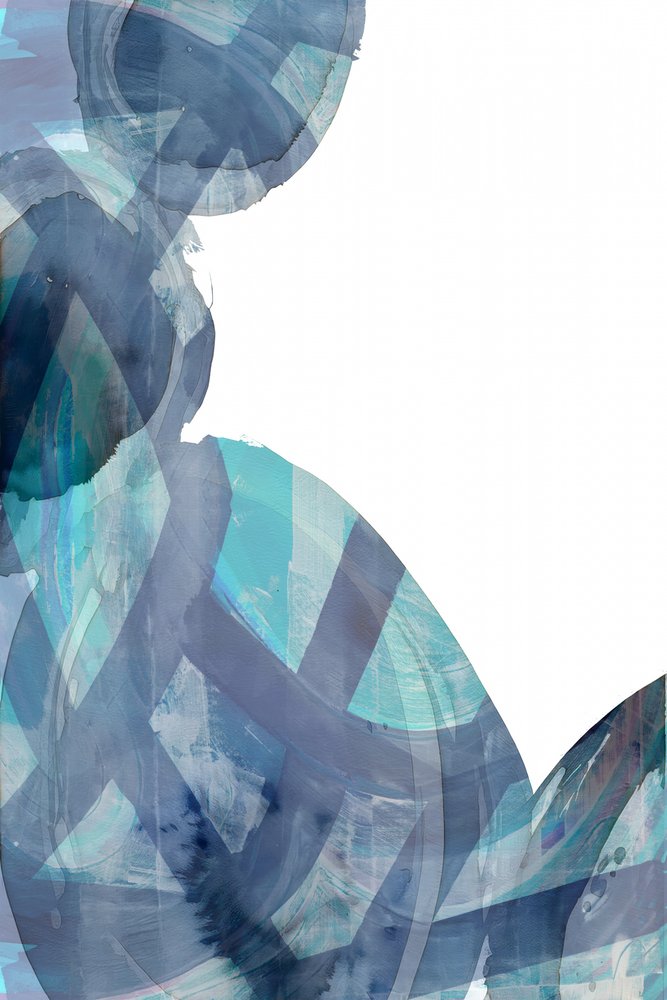 Abstract Blue Current door cartissi