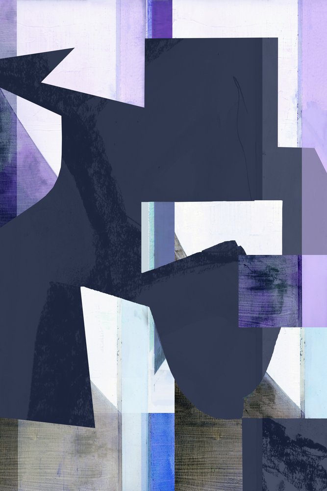 Abstracte blauwe vormen door cartissi