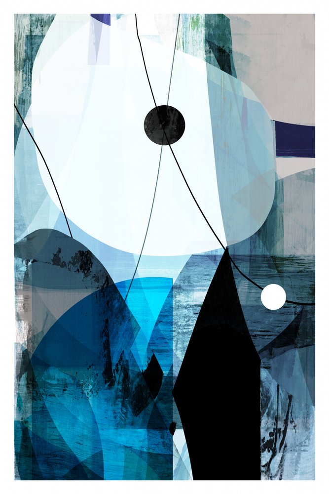Abstracte blauwe geometrie door cartissi
