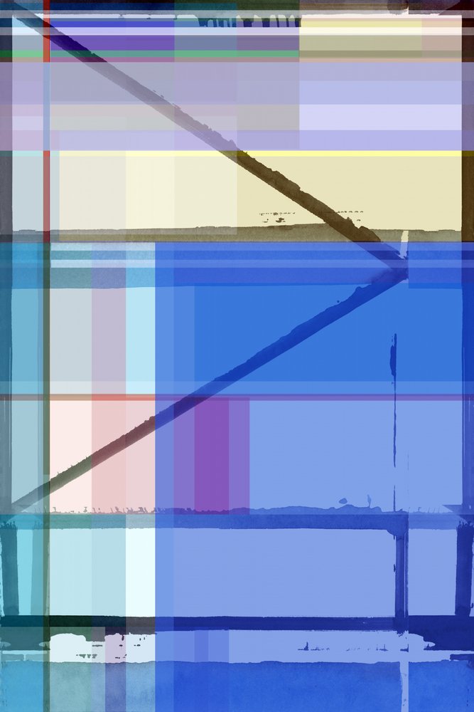 Abstracte blauwe geometrie door cartissi