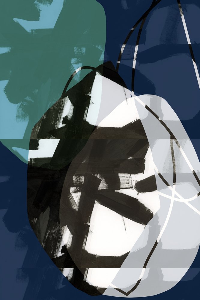 Abstracte blauwe lagen door cartissi