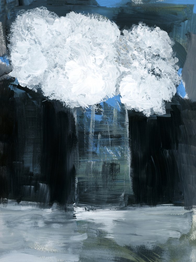 Abstracte weerspiegeling in een wolkenlandschap door cartissi