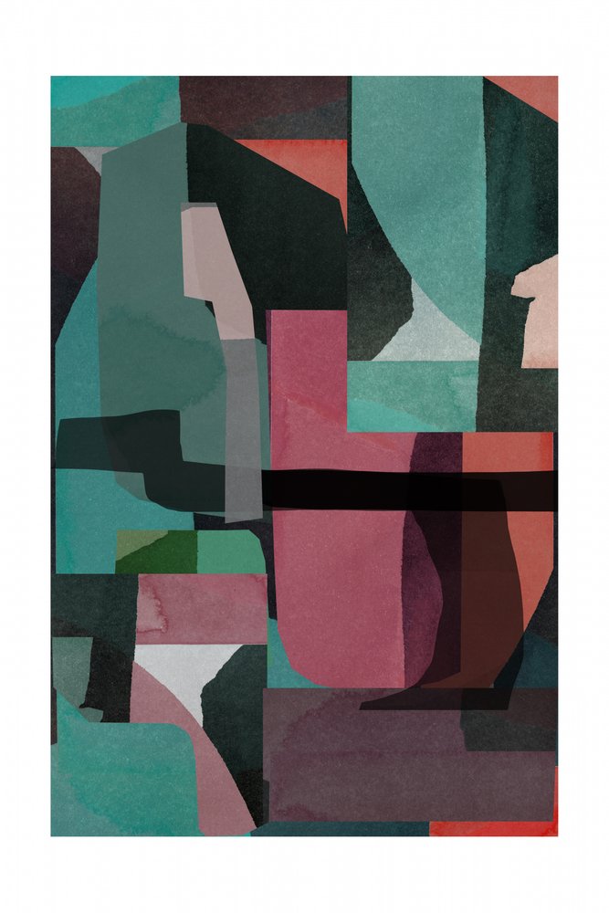 Abstracte geometrische collage door cartissi