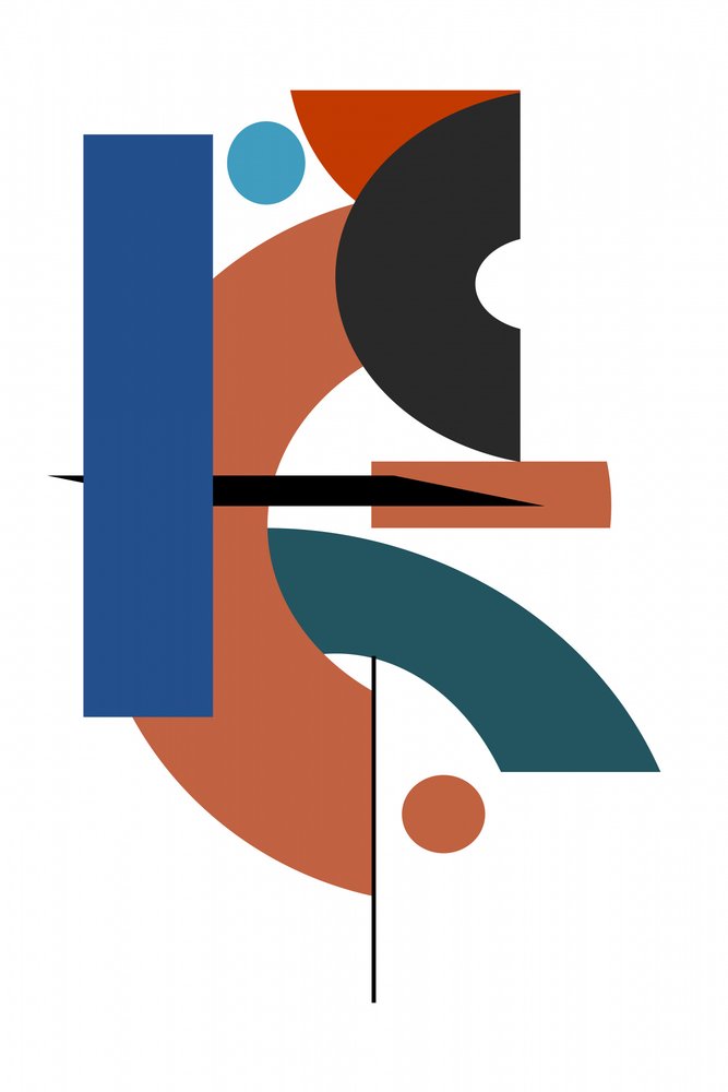 Abstracte geometrische harmonie door cartissi