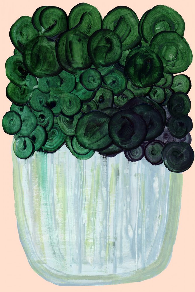 Abstracte groene kamerplant door cartissi