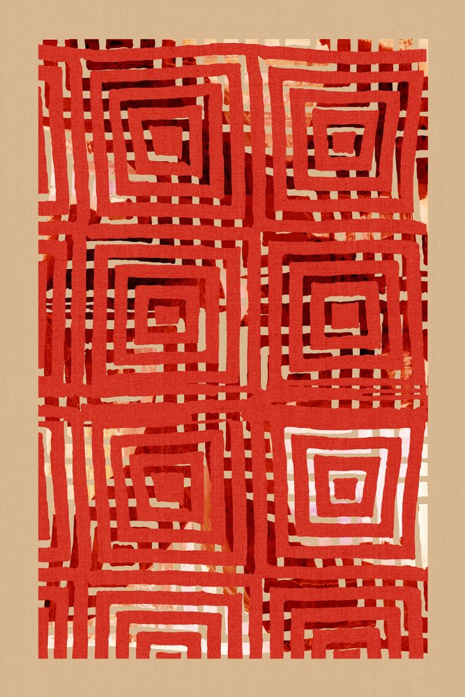 Abstracte rode vierkanten door cartissi
