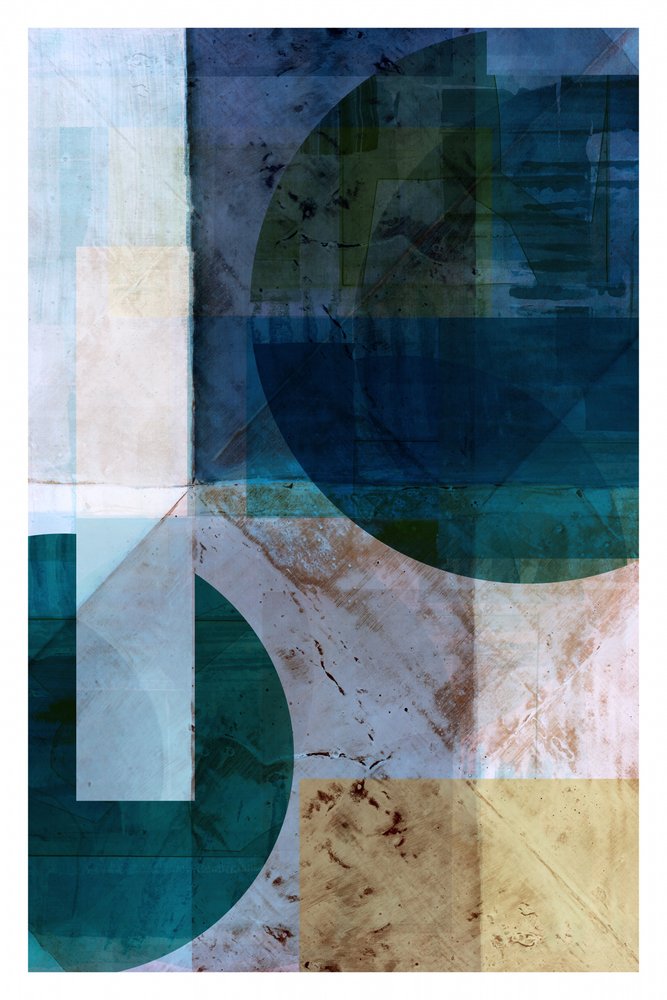 Blauwe geometrische lagen door cartissi
