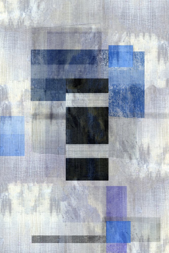 Blauwe geometrische lagen door cartissi