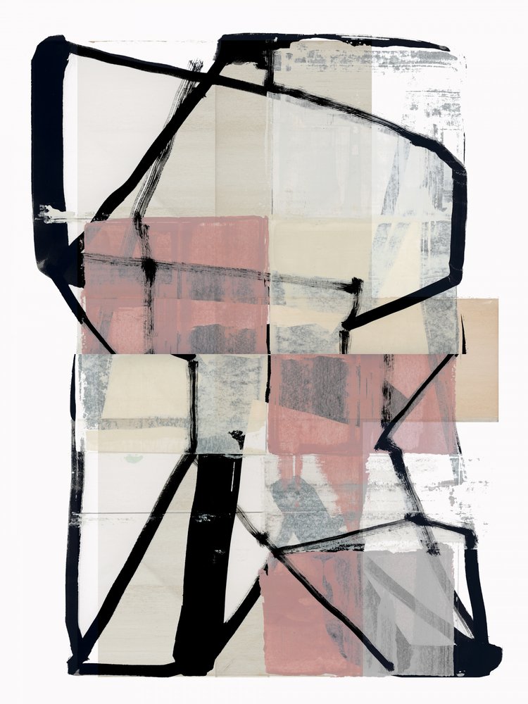 Blush Geometrische collage door cartissi
