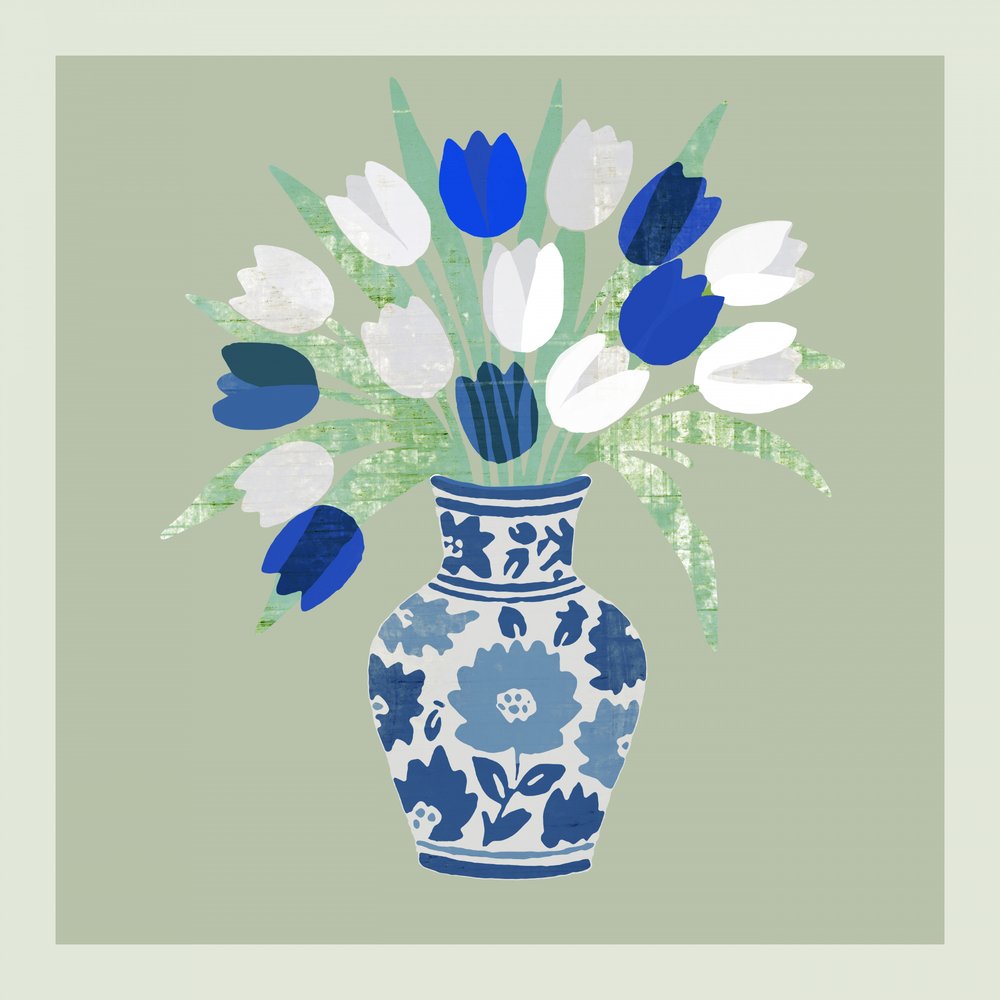Chinoiserie-boeket met tulpen door cartissi