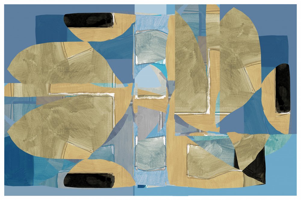 Abstracte vormen aan de kust door cartissi