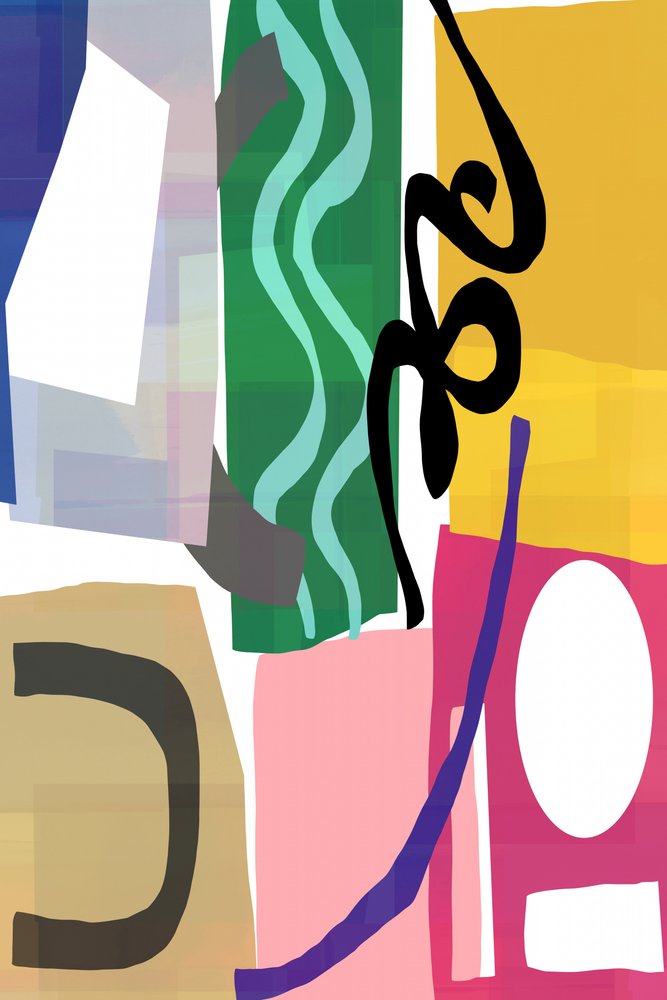 Kleurrijke abstracte compositie door cartissi