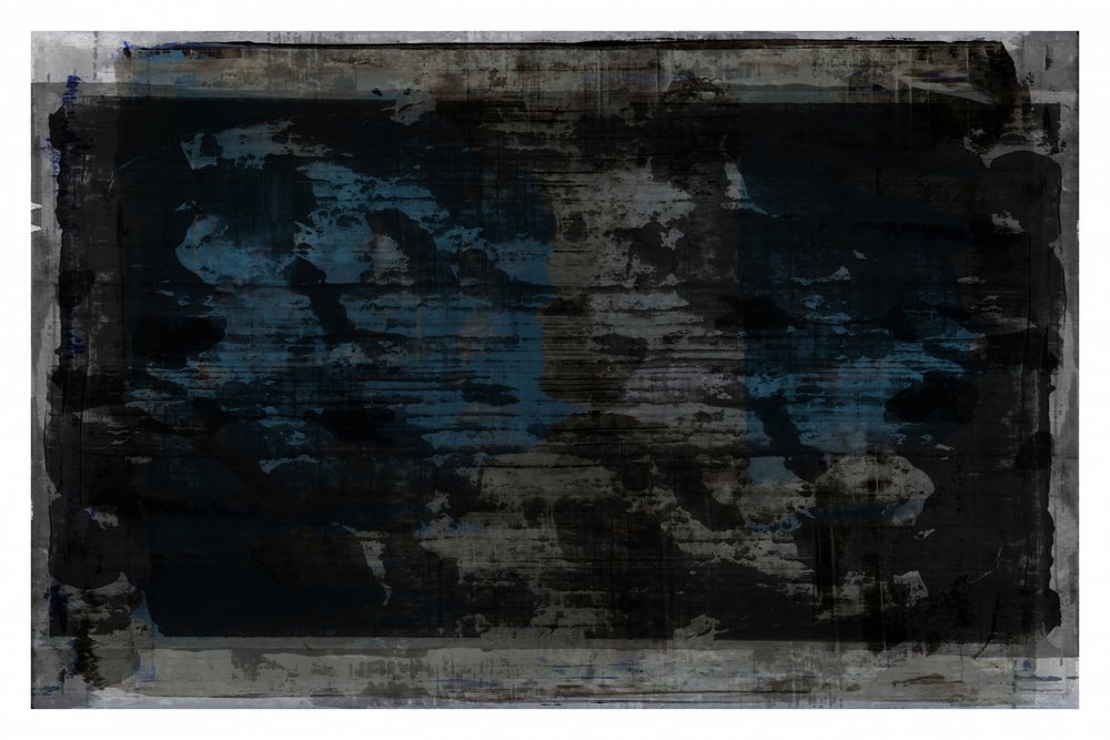 Donkerblauwe abstractie door cartissi