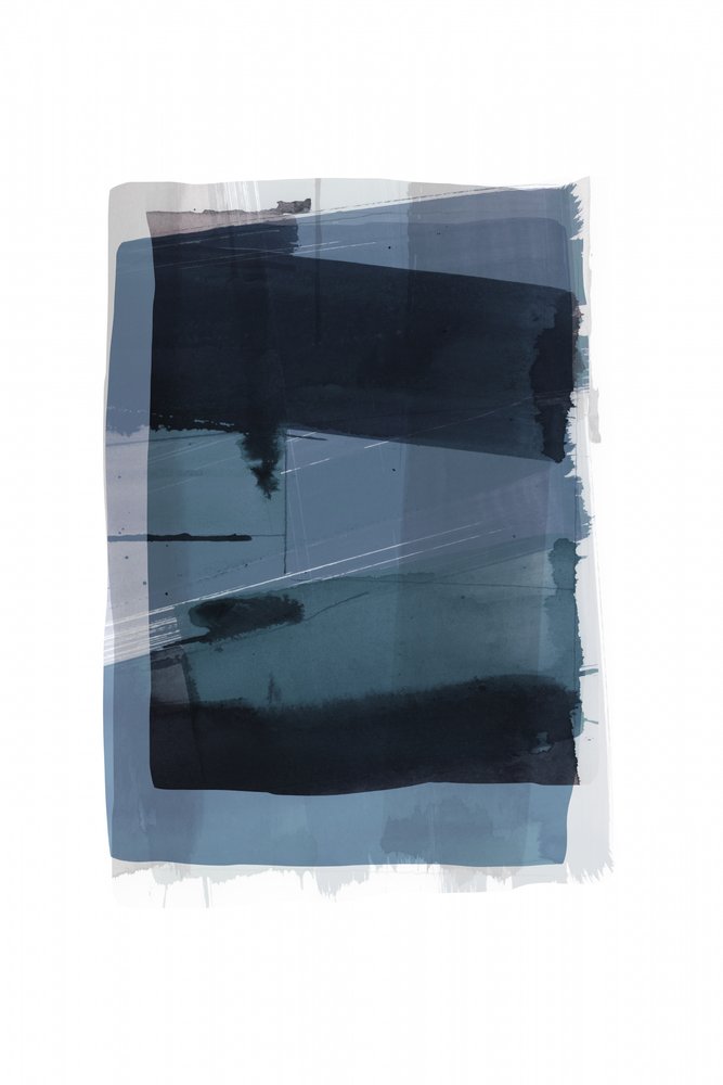 Diepblauwe abstractie door cartissi