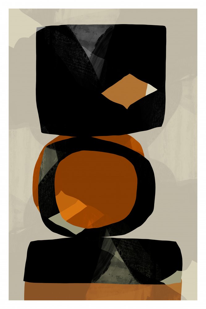 Aardse abstracte stapel door cartissi