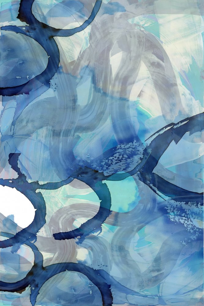 Vloeibaar blauw abstract door cartissi