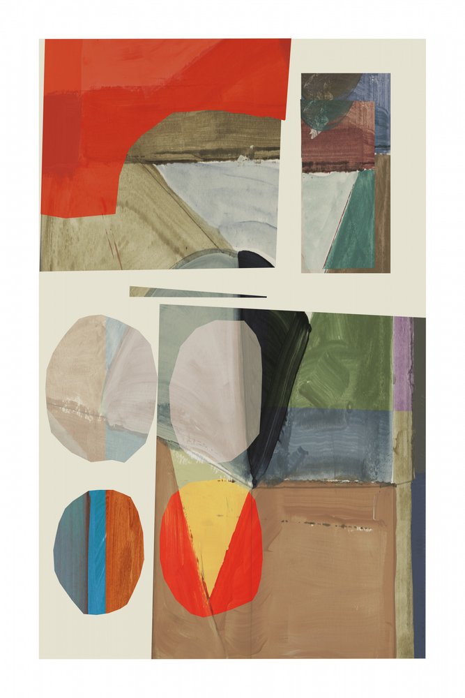 Geometrische kleurencollage door cartissi