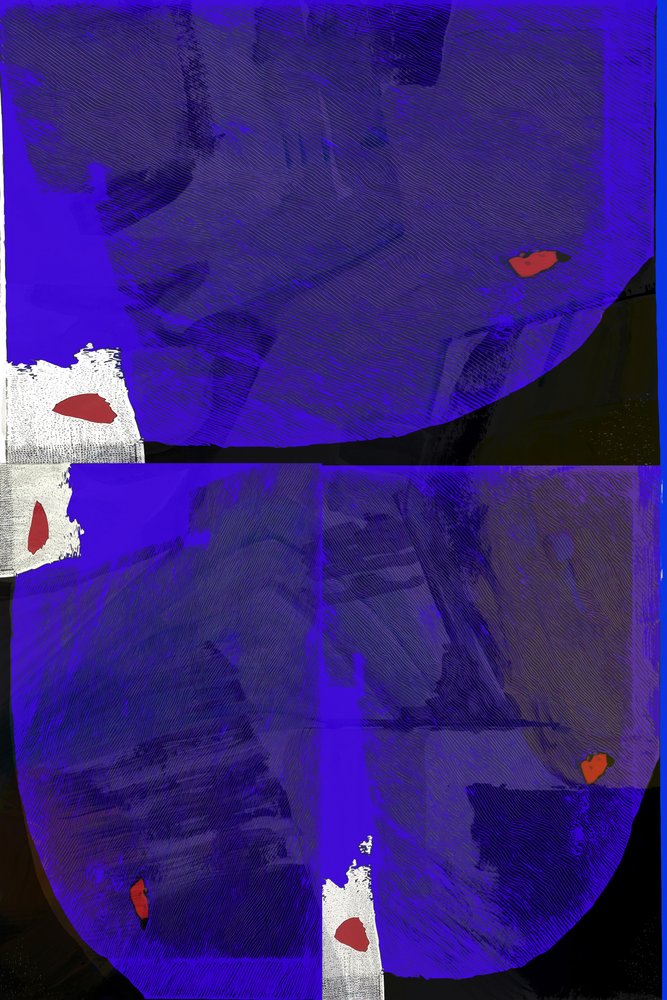 Indigo Abstracte lagen door cartissi