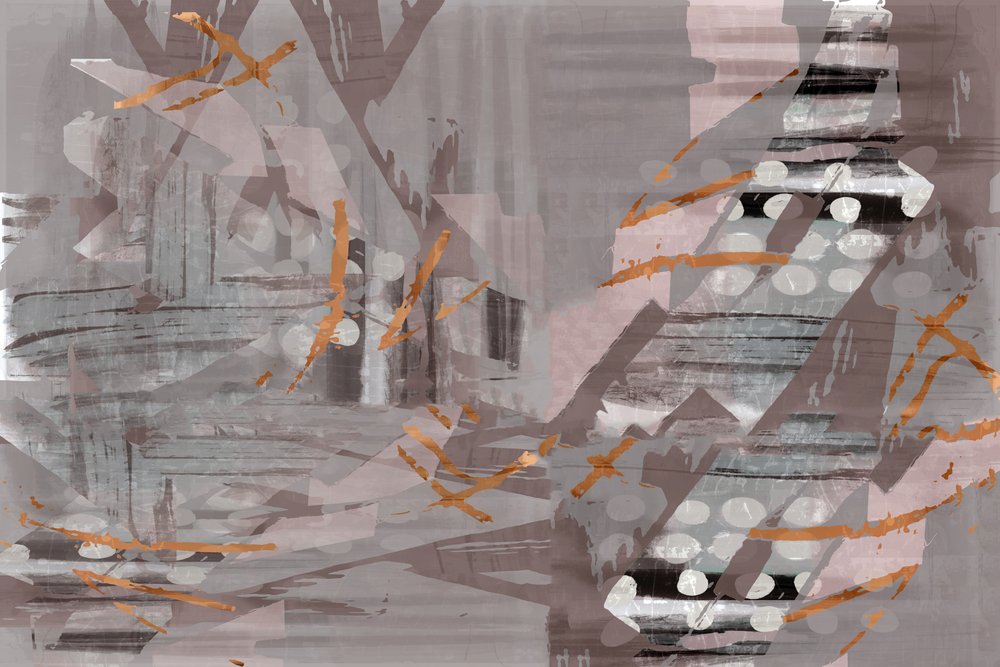 Gelaagde koperen abstracte kunst door cartissi