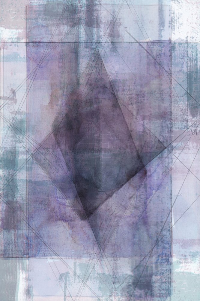 Gelaagde geometrische abstracte kunst door cartissi