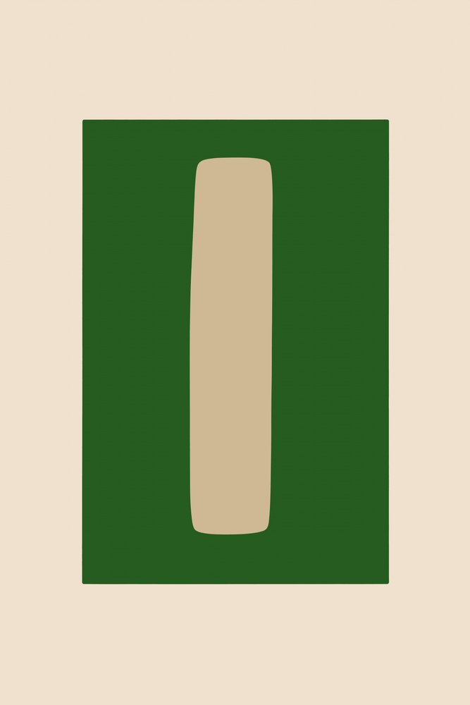Minimalistische groene vorm door cartissi