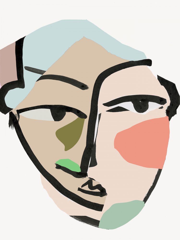 Modern abstract portret door cartissi