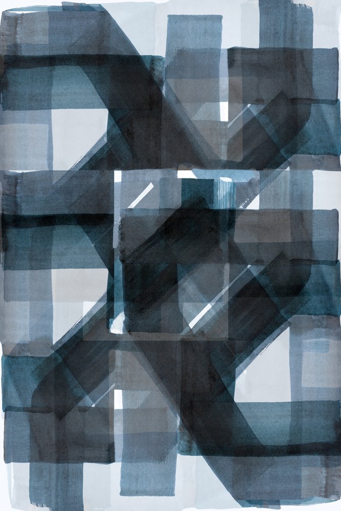 Moderne blauwe lagen door cartissi