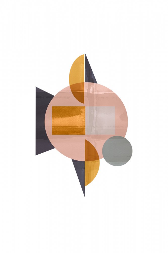 Modern geometrisch roze door cartissi