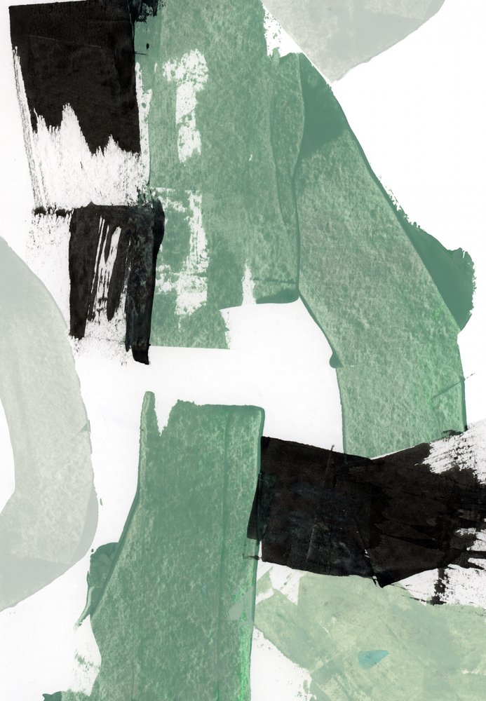 Moderne groene abstracte vormen door cartissi