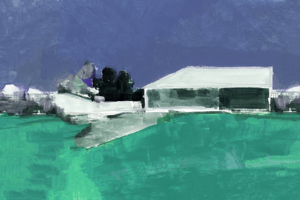 Modern huis in Green Field door cartissi