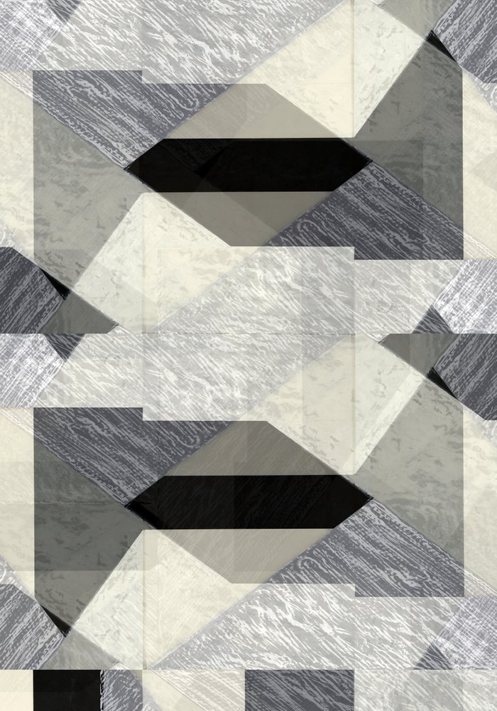 Monochrome geometrische abstractie door cartissi