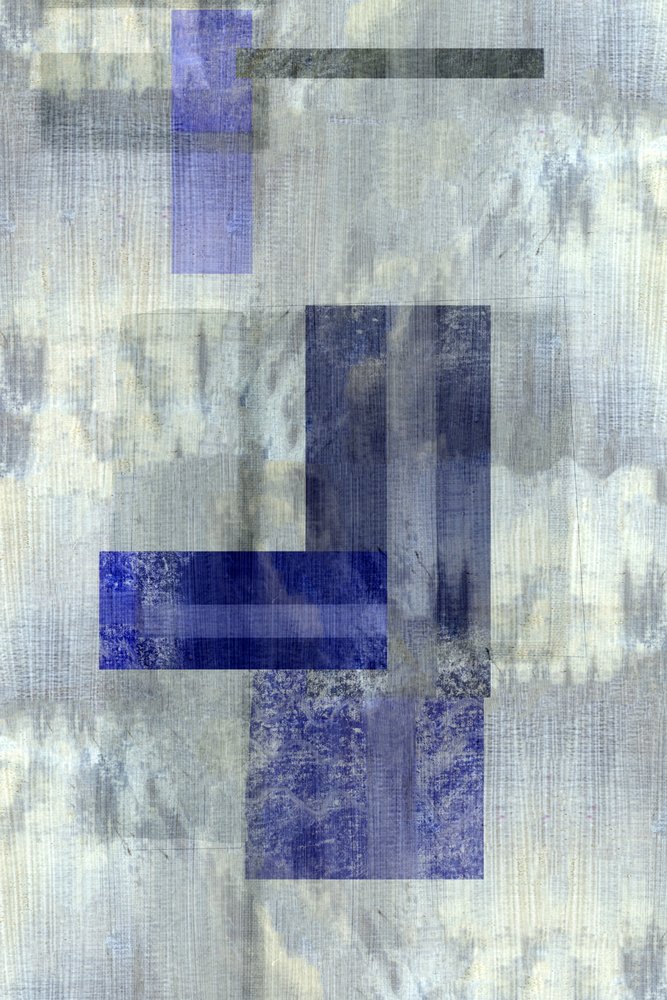 Gedempte blauwe geometrie door cartissi