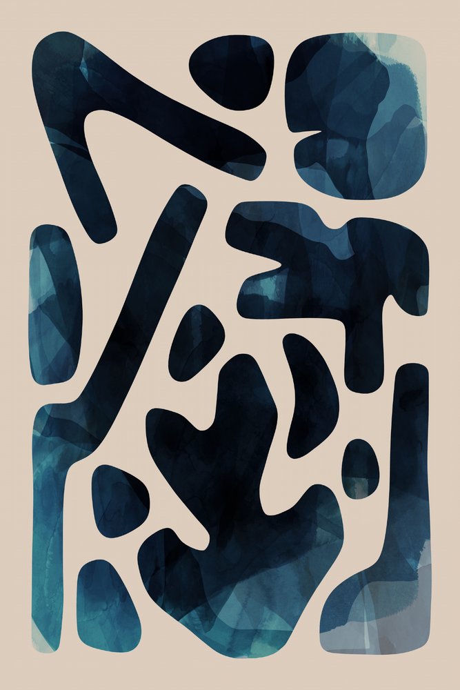 Biologische blauwe abstractie door cartissi