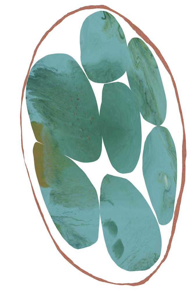 Biologische blauwgroene edelstenen door cartissi
