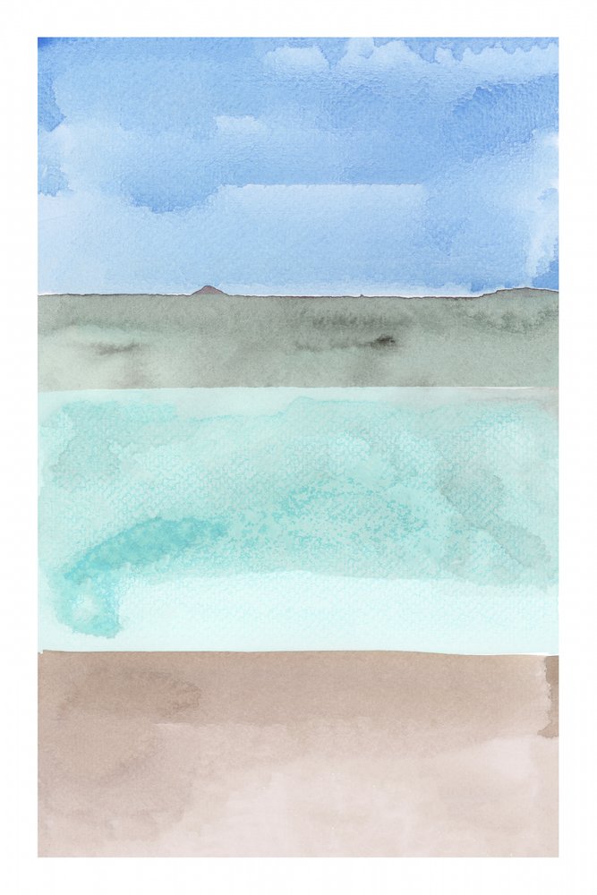 Vredige lucht, zee, zand door cartissi